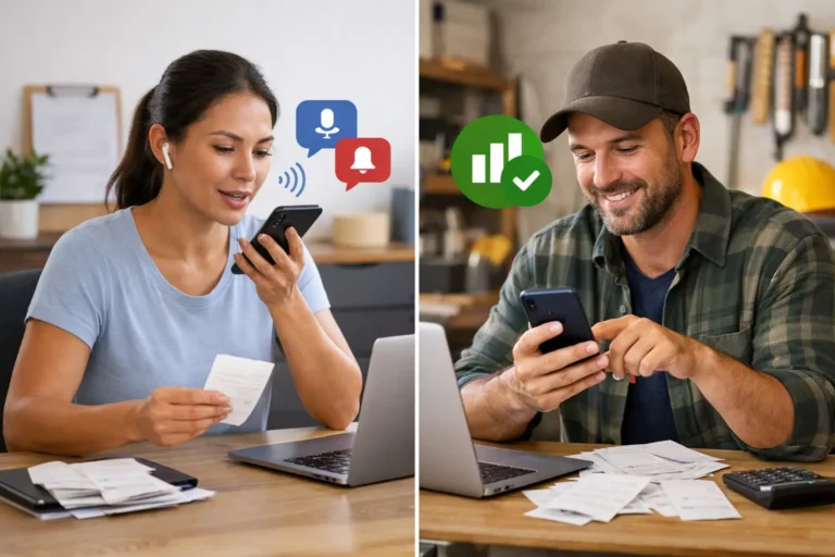 App de contabilidad con voz y notificaciones vs QuickBooks