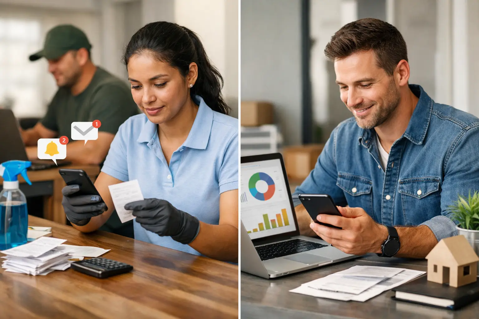 Gestión de cobros y pagos con notificaciones vs QuickBooks